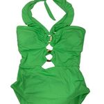 SOLUNA SWIM‎ NWOT $148 BUCKLE UP ONE PIECE swimsuit L Green Size L Photo 4