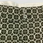 Fossil  3.5" Shorts Army Green White Geometric Pattern Size 10 Photo 5