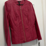 Alfani  Women's Bold Magenta Pleather Jacket Photo 0