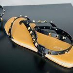 Bamboo  Gold Spiked Ankle Sandal Photo 1