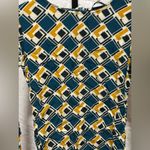 WAYF Geometric Patterned Dress - Green, Yellow, White Photo 1