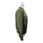 JouJou Olive Green Bomber Jacket Military Style Zip Up Flight Jacket Large Photo 2