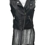 Lumina Black Faux Leather Vegan Tulle Photo 3