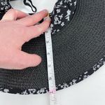 Laundry by Design  Packable‎ Wide Brim Visor Hat Black Floral Trim Travel NWT Photo 6