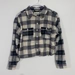 American Eagle Plaid Crop Flannel Photo 7