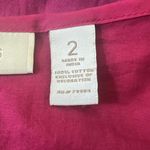 Chico's  Shirt Womens Medium Pink Purple Dip Dye Tunic Top Beaded Embellished Boho Photo 7