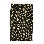 Anthropologie  Maeve Women Delphne Animal Print Pencil Sweater Skirt Small ZIP Photo 1
