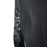 EXPRESS  Black V-Neck L/S Top Lace Sleeve Insets NWOT Size‎ Small Photo 3