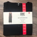 Frye Black Button Front Maxi Dress Women's XS Cotton Rayon Blend Jersey Knit NEW Photo 1