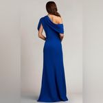Tadashi Shoji Asymmetrically Pleated Formal Gown, Mystic Blue, Size XL EXCELLENT Photo 2