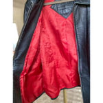 Preston & York  Genuine Lambskin Leather Jacket Black Zip Front XL Vintage Moto Photo 9