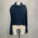 Free People  FP‎ Movement Salvation Turtleneck Top in Navy Blue Size US Small Photo 2