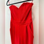 EXPRESS Jumpsuit Red Strapless Photo 8