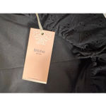 Blishe Black Puff Sleeve Mini Dress | Eyelet Lace Sweetheart Bodycon Dress Size Size M Photo 4