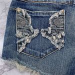American Rag Blue Embroidered Wing Design Custom Cutoff Jean Shorts 5 Photo 1
