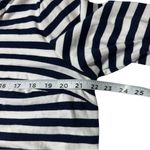 Crown & Ivy Navy Blue White Ruffle Neck Cotton Long Sleeve XL Photo 3