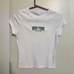 New York Ribbed White “New York” babydoll T Photo 0