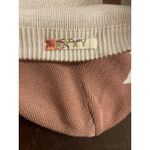 Roxy  Knit Beanie Hat Brown Tan Logo Slouchy Winter Ski Snowboard Pink White Photo 3
