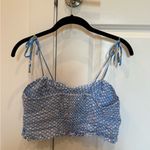 Place Nationale Cropped Blue Floral “La Precheur Top” Photo 5