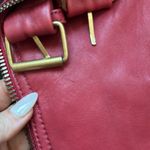 Balmain  Red Leather Moto Jacket Photo 4