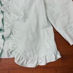 Talbots Ruffle Stretch Grace Fit Jacket Blazer 14 Mint green pockets Photo 2