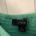 J.Crew  Green Dress with Long Puff Sleeves size L EUC Photo 1
