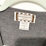 Henri Bendel Vintage  New York Merino Wool Grey Crewneck Sweater Size Medium Photo 2