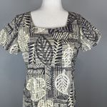 Reyn Spooner Vintage Hawaiian Midi Dress Size S Neutral Palm Leaf Floral Cotton Photo 1