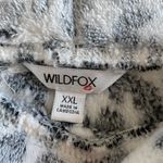 Wildfox Snow Leopard Cozy Jogger Pants Grey & White Athleisure Size XXL Photo 2