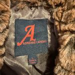 Adrienne Landau Faux Fur Coat Brown Textured Long Sleeve Women’s Size L NWT** Photo 4