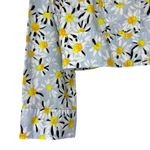 Cynthia Rowley  Linen Jacket S‎ Daisy Print Powder Blue Lightweight Pockets $198 Photo 3