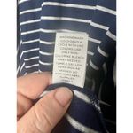 Stylus Women's Navy Blue and Gray Striped Long Sleeve Casual Short Dress XL Photo 6