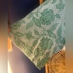 Garnet Hill Womens Asian Wrap Organic Cotton Robe Green Floral Cottagecore M Photo 4