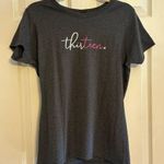 Port & Company 13th Birthday Graphic Tee (M) – Gray Pink Official Teenager Gift Size M Photo 0