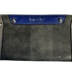 Nicole Miller NEW YORK Wallet Clutch Purse for Cards & Cash Blue Gray Zipper Photo 0