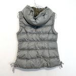 Eddie Bauer 550 Fill Power GOOSE DOWN Puffer Vest Gray Grey Hooded Winter Small Photo 12