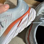 Hoka  One One Sneaker Clifton 8 Running Shoes Blue/Gray Women 9.5D Running Walk Photo 5