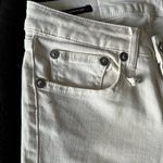 R13  Kate Mid-Rise Skinny Jeans in Rinsed White Gray Splatter Size 26 NWOT Photo 4