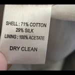 Loft  Brown White Cotton Silk Print Mini Skirt Size 8 Petite Photo 7