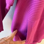Athleta  Sz S Purple Sweatshirt Mini Dress Hoodie V Neck Stretch Kangaroo Pocket Photo 3