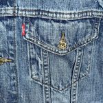 Levi's  Denim Standard Trucker Jacket '09 Med Mens Blue Jean Western 70507 Hipster Photo 1