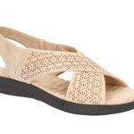 Easy Street  Women's Claudia Wedge Sandal Size 7.5 Sand/Gore Photo 1