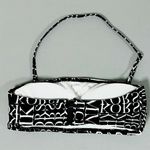 Michael Kors Black White Logo Graphic Bandeau Bikini Top Designer Bathing Suit Luxury Swimwear Size XS 🖤 Photo 1