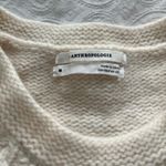Anthropologie wool cream puffy sleeve size medium sweater Photo 3