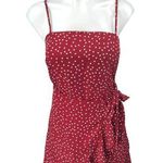Princess Polly Red White Polka Dot Ruffle Wrap Cami Camisole A Line Mini Dress 4 Photo 0