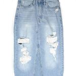 SO |  | Distressed High Rise Midi Jean Skirt 0/24W Photo 1