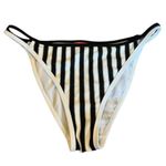 River Island Resort High Leg Stripe Bikini Bottom Size 8 NWT Photo 5