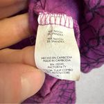 Daisy Fuentes Y2K bubble sleeve Women's fuchsia Patterned Top, size medium Photo 4