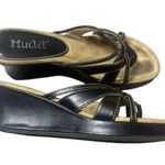 Mudd  Y2K Black Wedge Sandals Photo 1