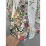 Fig and Flower Anthropologie Floral Blouse Petite Large Sheer Multicolor White Size undefined Photo 4